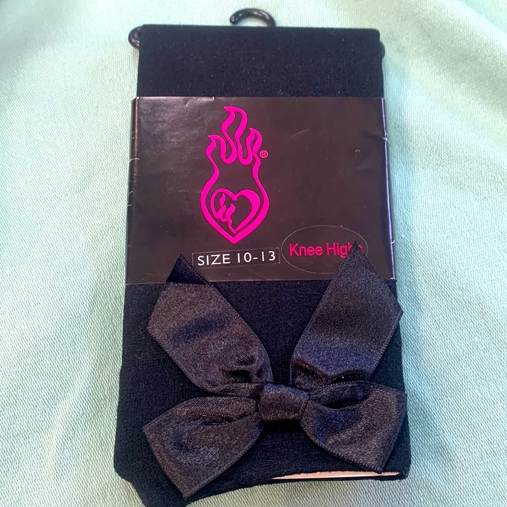 Knee high Stockings with bow Size: 10-13